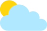 sun behind cloud emoji