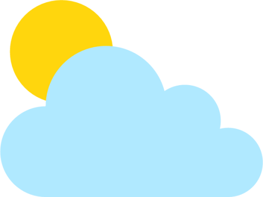 sun behind large cloud emoji