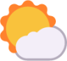 sun behind small cloud emoji