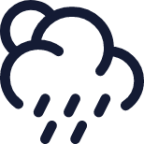 sun cloud angled rain icon