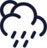 sun cloud angled rain icon