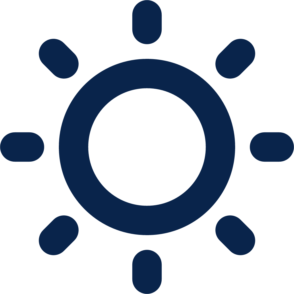 sun line weather icon