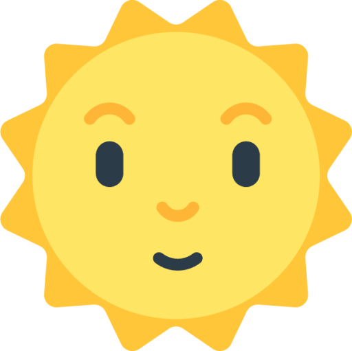 sun with face emoji