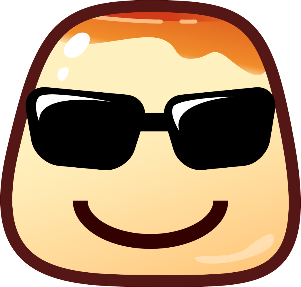 sunglasses (pudding) emoji