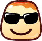 sunglasses (pudding) emoji