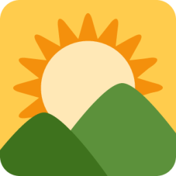 sunrise over mountains emoji