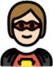 superhero: light skin tone emoji