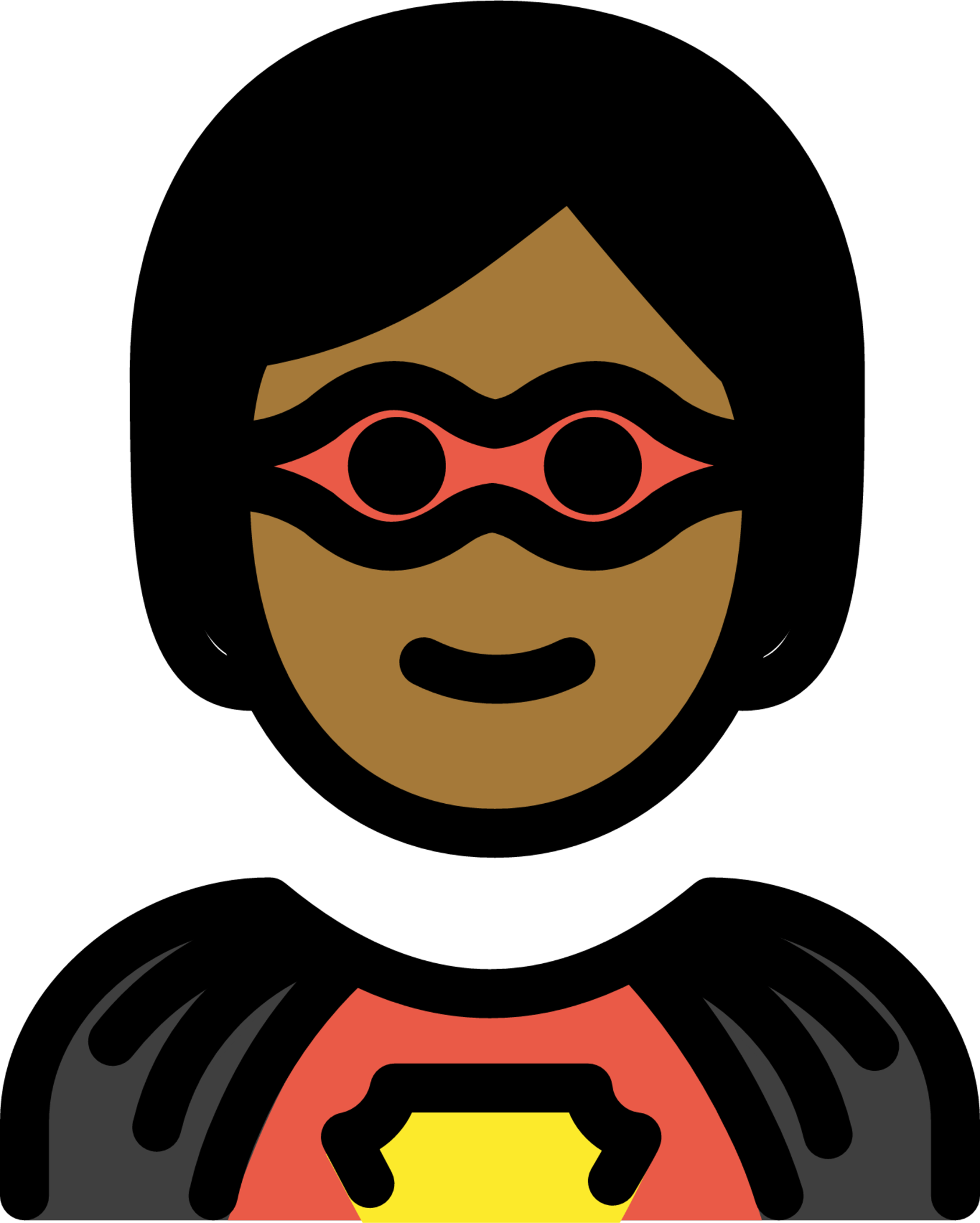 superhero: medium-dark skin tone emoji