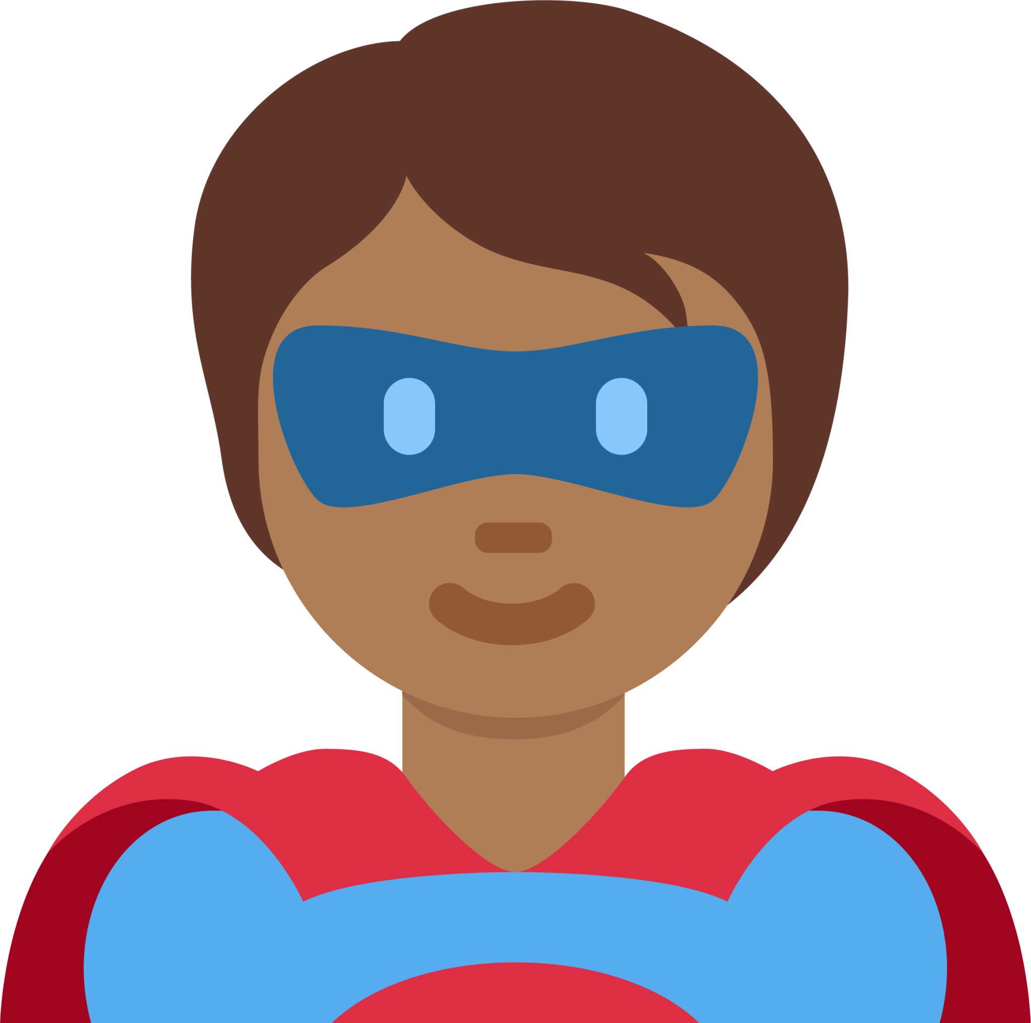 superhero: medium-dark skin tone emoji