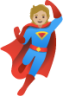 superhero: medium-light skin tone emoji