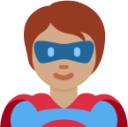 superhero: medium skin tone emoji