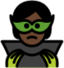 supervillain: dark skin tone emoji