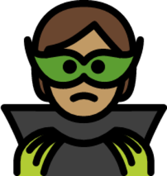 supervillain: medium skin tone emoji