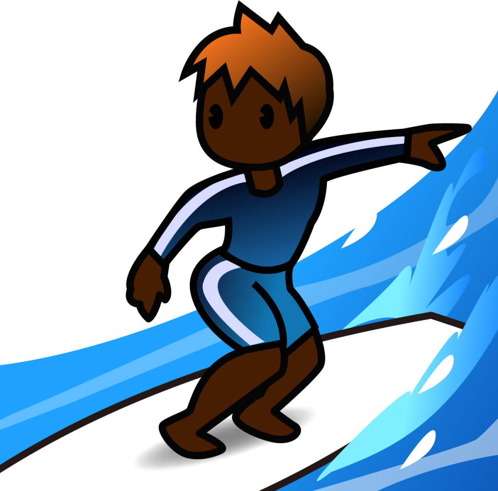 surfer (black) emoji