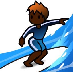 surfer (black) emoji