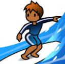 surfer (brown) emoji