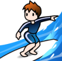 surfer (white) emoji