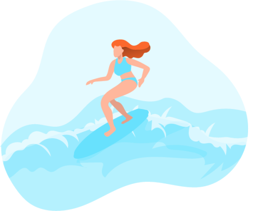Surfing illustration