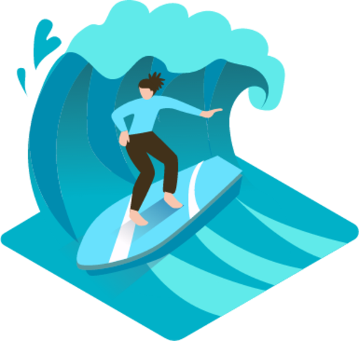 Surfing illustration