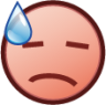 sweat (plain) emoji