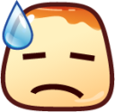 sweat (pudding) emoji
