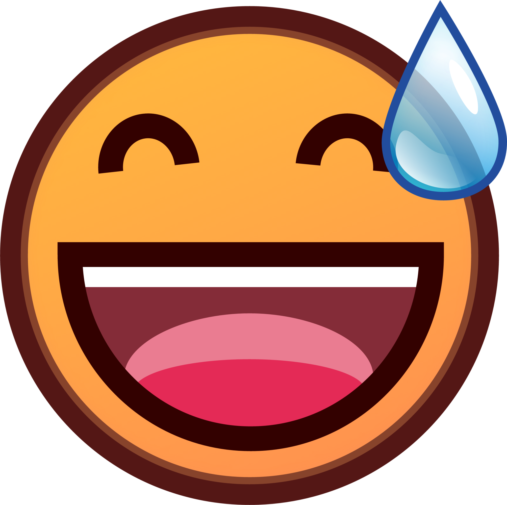 sweat smile emoji