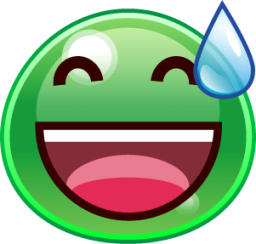 sweat smile (slime) emoji