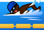 swimmer (black) emoji