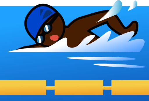 swimmer (black) emoji