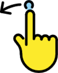 swipe left emoji