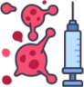syringe and virus icon