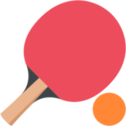 table tennis paddle and ball emoji