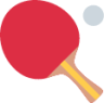 table tennis paddle and ball emoji