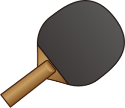table tennis paddle (black) emoji