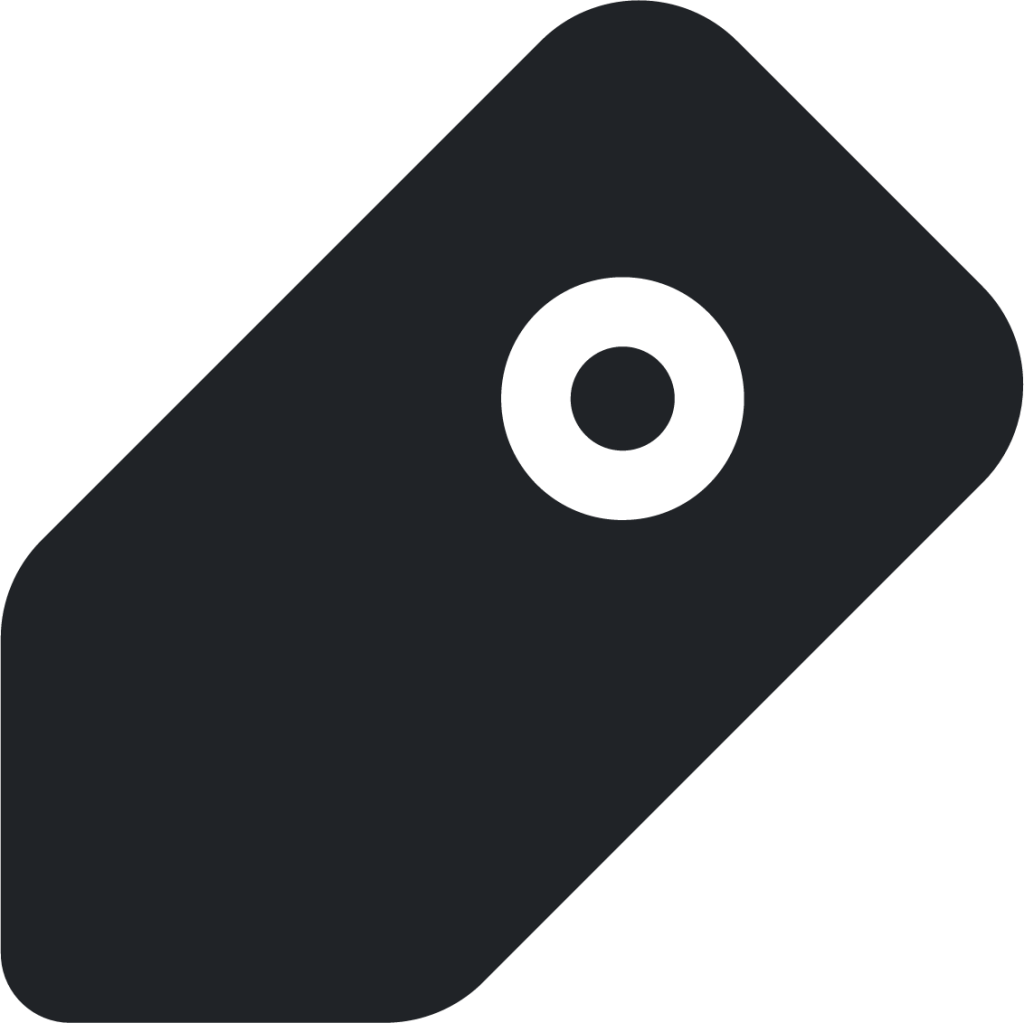 tag (rounded filled) icon