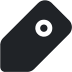 tag (rounded filled) icon