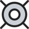 Target duotone line icon