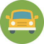 taxi car yellow green icon