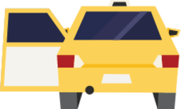 taxi outbound door left illustration