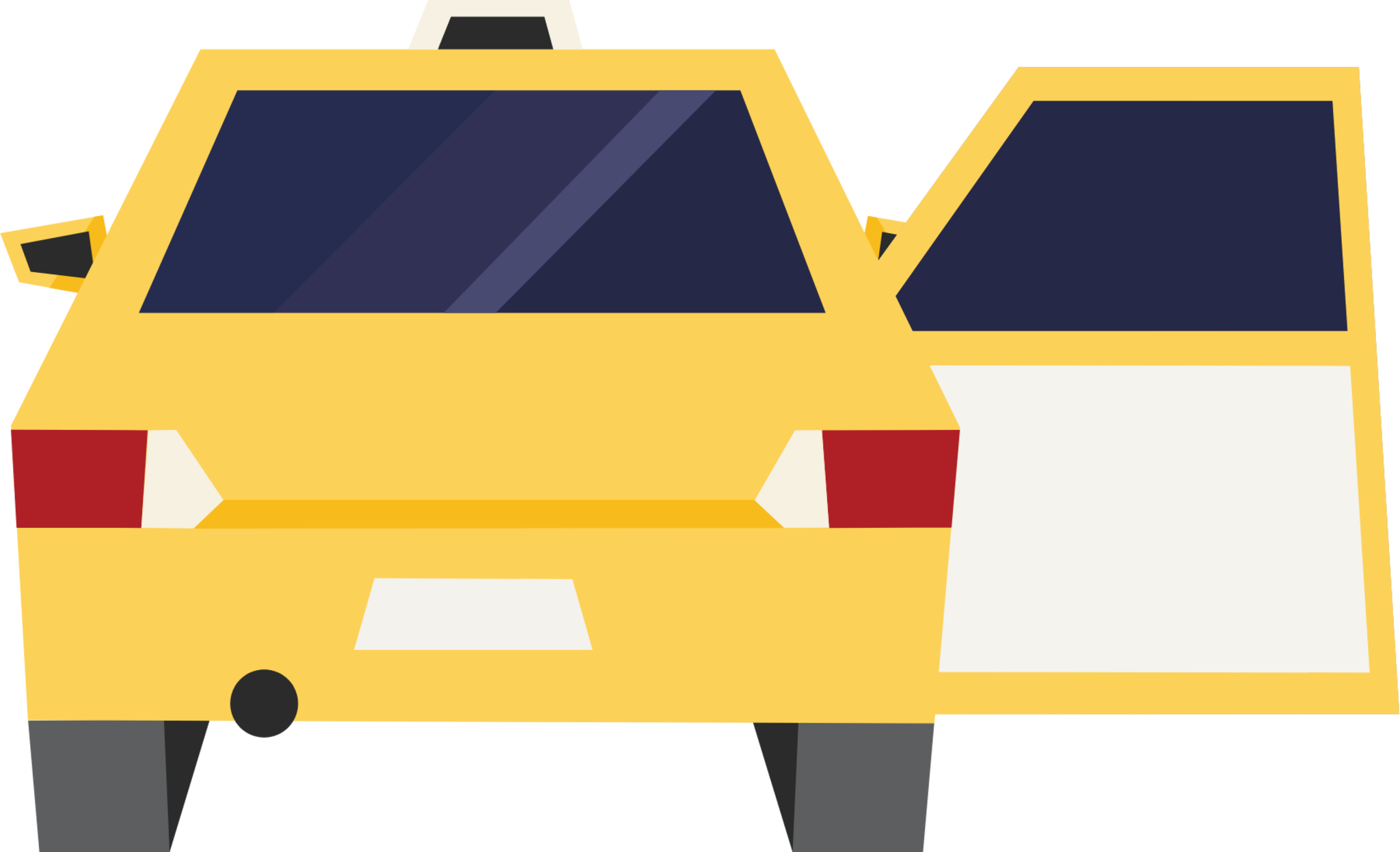 taxi outbound door right illustration