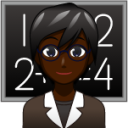 teacher (black) emoji