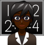teacher (black) emoji