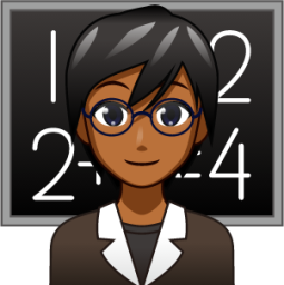 teacher (brown) emoji