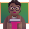 teacher medium dark emoji