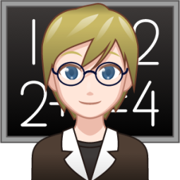 teacher (white) emoji