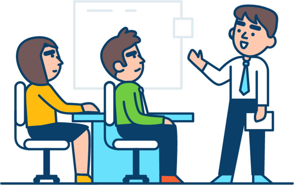 Team meeting illustration