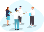 Team meeting illustration
