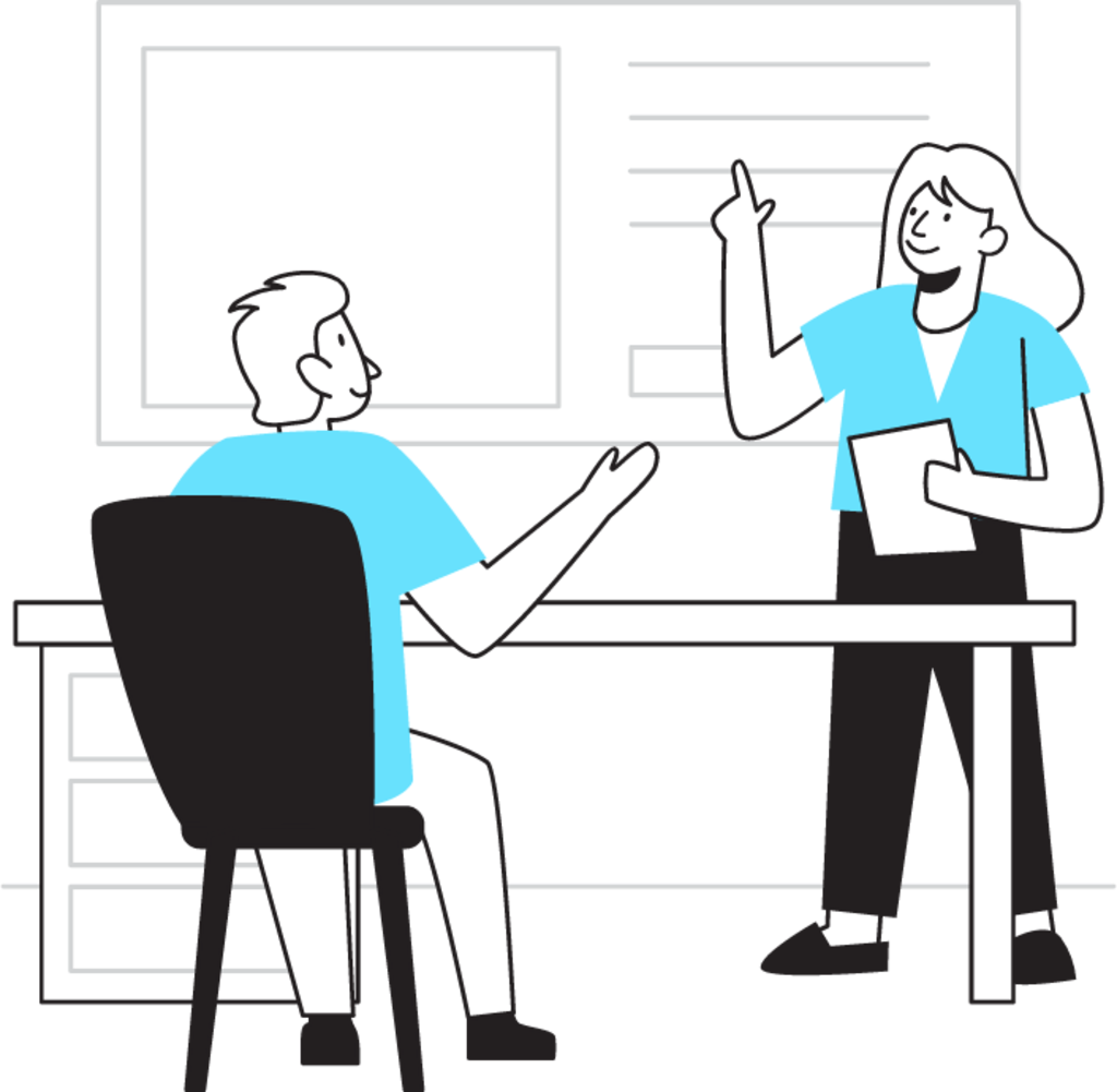 Team presentation illustration