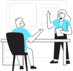 Team presentation illustration