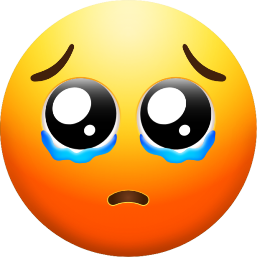 Teared Up Pleading Face emoji